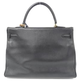 Hermès-Sac à main Hermes Kelly 35 cm-Noir