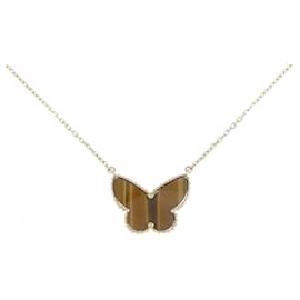 Van Cleef & Arpels-Van Cleef & Arpels Lucky Alhambra Papillon Necklace-Golden