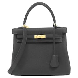 Hermès-Hermes Kelly 25cm Handbag-Black