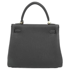 Hermès-Sac à main Hermes Kelly 25 cm-Noir