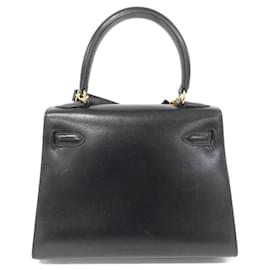Hermès-Sac à main Hermes Mini Kelly-Noir