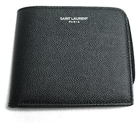 Saint Laurent-Saint Laurent Paris Compact Bi-Fold Wallet-Black