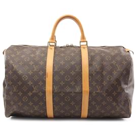 Louis Vuitton-Louis Vuitton Brown Monogram Keepall 50-Brown