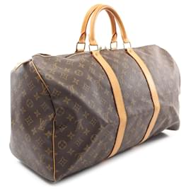 Louis Vuitton-Louis Vuitton Brown Monogram Keepall 50-Brown