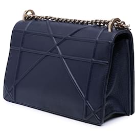 Dior-Dior Blue Medium Grained Calfskin Diorama Flap-Blue,Other