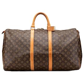 Louis Vuitton-Louis Vuitton Brown Monogram Keepall 55-Brown