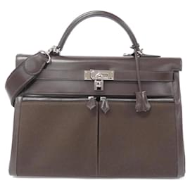 Hermès-Hermes Kelly Raki 40cm Handbag-Brown