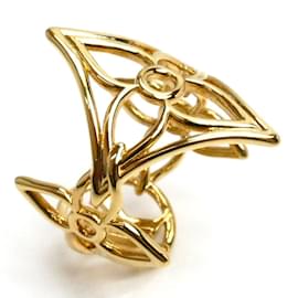 Louis Vuitton-Louis Vuitton Gold Plated Band Ring-Golden
