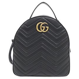 Gucci GG Marmont 476671 DTDHT Rucksack Schwarz
