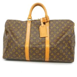 Louis Vuitton-Louis Vuitton Boston Bag Monogram Keepall 50-Brown