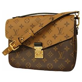 Louis Vuitton-Louis Vuitton Monogram Reverse Pochette Metis Shoulder Bag-Brown