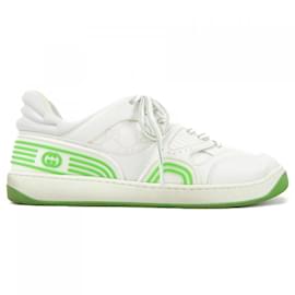 Gucci-Gucci Green and White Sneakers-White,Green
