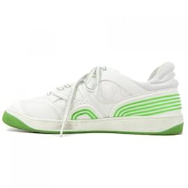 Gucci-Tênis Gucci verdes e brancos-Branco,Verde