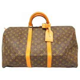 Louis Vuitton-Louis Vuitton Boston Bag Monogram Keepall 50-Brown