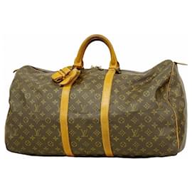 Louis Vuitton-Louis Vuitton Monogram Keepall 55 Boston Bag-Brown
