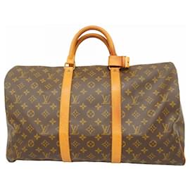 Louis Vuitton-Louis Vuitton Monogram Keepall 50 Boston Bag-Brown