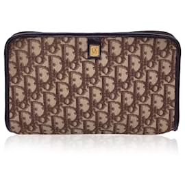 Dior-Dior Vintage Cloth Clutch Bag Diorissimo-Brown
