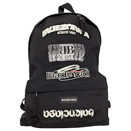 Balenciaga-Sac à dos Explorer Balenciaga avec patchs en polyamide noir-Noir