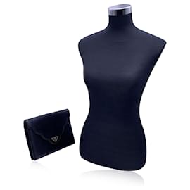 Yves Saint Laurent-Yves Saint Laurent Vintage Cloth Clutch Bag-Black