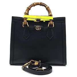 Borsa Tote Gucci Diana in bambù piccola Nero