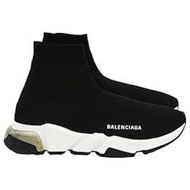 Balenciaga-Balenciaga Speed Sneakers in Black Polyester-Black