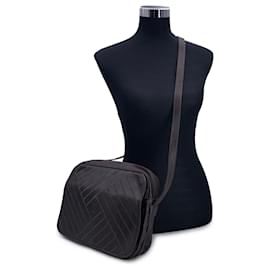 Fendi-Fendi Vintage Leather Crossbody Bag FF-Brown