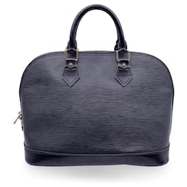 Louis Vuitton-Louis Vuitton Vintage Leather Handbag Alma-Black