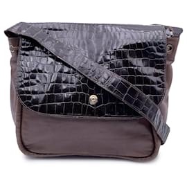 Fendi-Fendi Vintage Patent leather Shoulder Bag-Brown