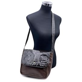 Fendi-Fendi Vintage Patent leather Shoulder Bag-Brown