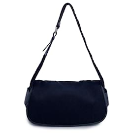 Yves Saint Laurent-Yves Saint Laurent Cloth Shoulder Bag Easy-Black