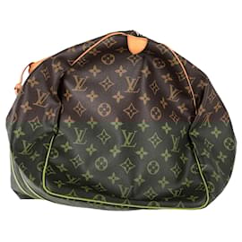 Louis Vuitton-Louis Vuitton Keepall Bandoulière 50 Bag in Brown Canvas-Brown