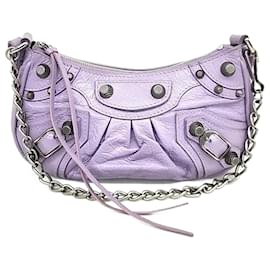 Balenciaga-Balenciaga Le Cargol Mini Shoulder Bag -Purple
