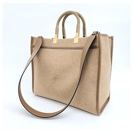 Fendi-Fendi Sunshine Tote And Shoulder Bag -Brown