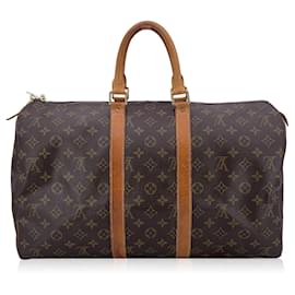 Louis Vuitton-Louis Vuitton Vintage Cloth Luggage Keepall-Brown