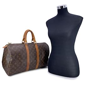Louis Vuitton-Louis Vuitton Vintage Cloth Luggage Keepall-Brown