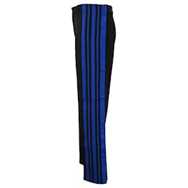 Balenciaga-Balenciaga Striped Twill Trousers in Black Cotton-Black