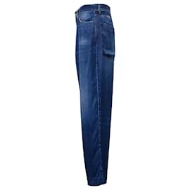 Balenciaga-Jeans Trompe L'oeil Masculino Balenciaga em Azul 100% Viscose-Azul,Azul claro