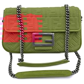 Fendi-Fendi Cloth Crossbody Bag-Orange