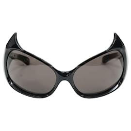 Balenciaga-Óculos de sol Balenciaga Gotham Cat em acetato preto-Preto