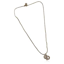 Dior-Dior Metal Necklace Monogramme-Golden,Metallic