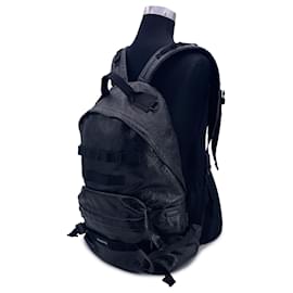 Balenciaga-Balenciaga Leather Backpack Army-Black