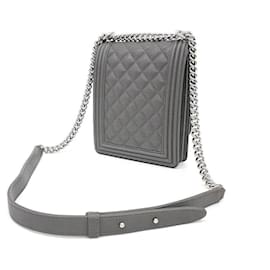 Chanel-Chanel Caviar Boy Flap Bag As0130 -Grey