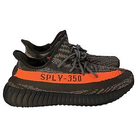 Adidas Yeezy Boost 350 V2 Carbon Beluga Sneakers in Black Cotton Black