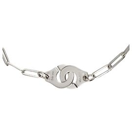 Dinh Van Pulseira Menottes R10 em ouro branco 18K Prata Metálico