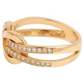 Fred-Chance infinie Ring in 18K Rose Gold-Golden,Metallic