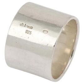 Dinh Van Anello Pi in argento Argento Metallico