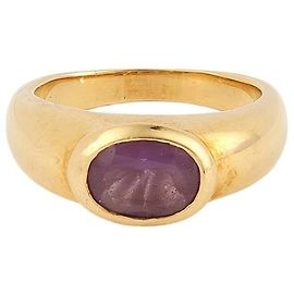 Poiray Vintage Bangle Ring in 18K Gold Golden Metallic