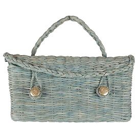 Borsa in vimini vintage Roberta Di Camerino Verde