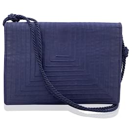 Fendi-Fendi Vintage Cloth Shoulder Bag-Blue