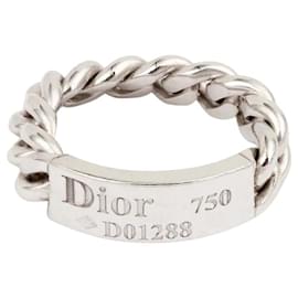 Dior-Gourmette Ring in 18K White Gold-Silvery,Metallic